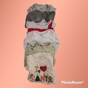 Set of 6 NB Onesies Girl Different Designs